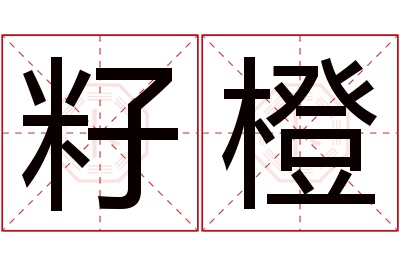 籽橙名字寓意