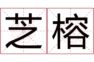 芝榕名字寓意