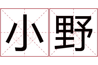 小野名字寓意