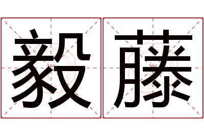 毅藤名字寓意