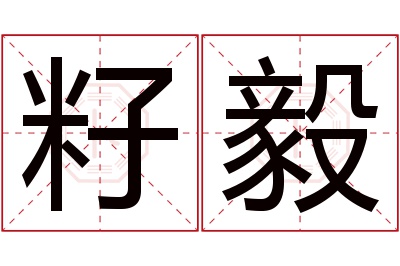 籽毅名字寓意