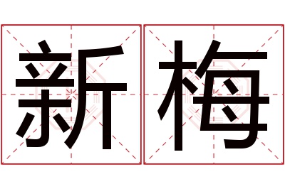 新梅名字寓意