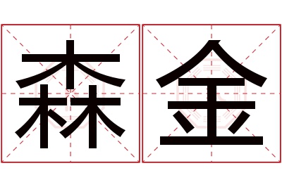 森金名字寓意