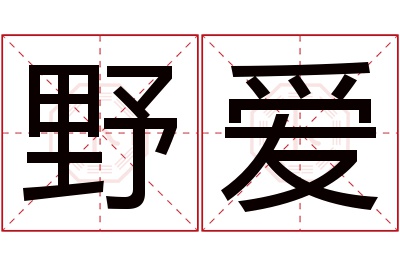 野爱名字寓意