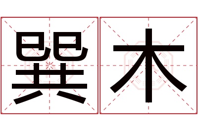 巽木名字寓意