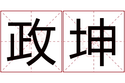 政坤名字寓意