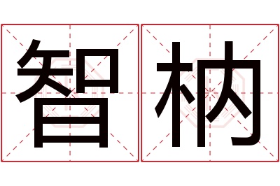 智枘名字寓意