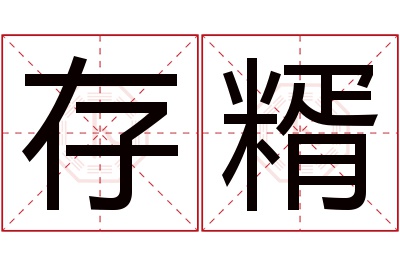 存糈名字寓意