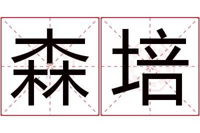 森培名字寓意