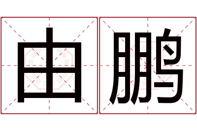 由鹏名字寓意