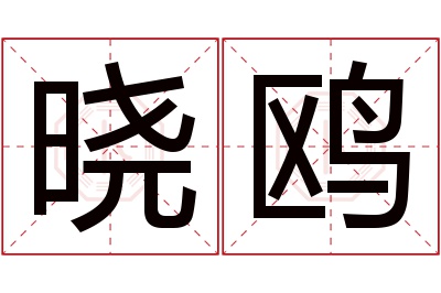 晓鸥名字寓意