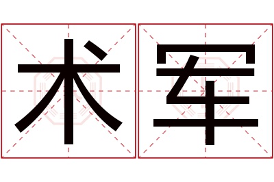 术军名字寓意