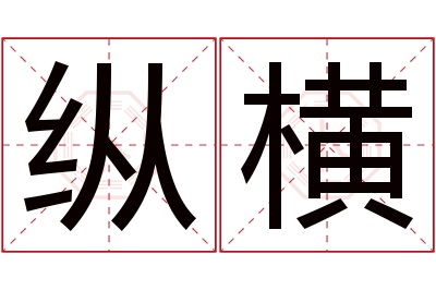 纵横名字寓意