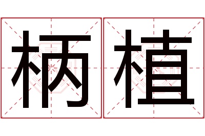 柄植名字寓意