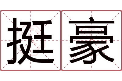 挺豪名字寓意