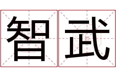 智武名字寓意