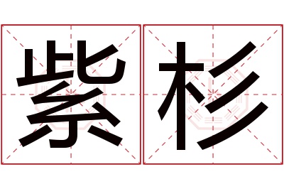 紫杉名字寓意