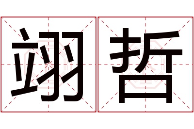 翊哲名字寓意