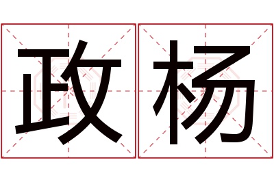 政杨名字寓意