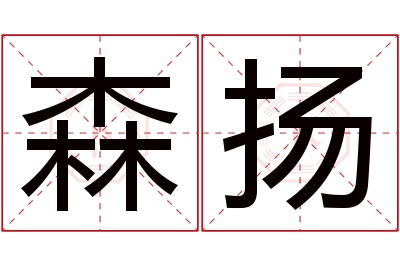 森扬名字寓意