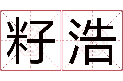 籽浩名字寓意