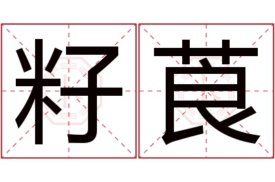 籽莨名字寓意