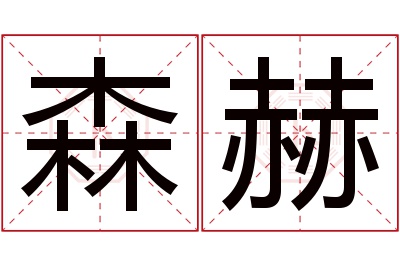 森赫名字寓意