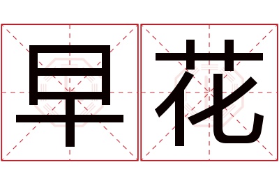 早花名字寓意