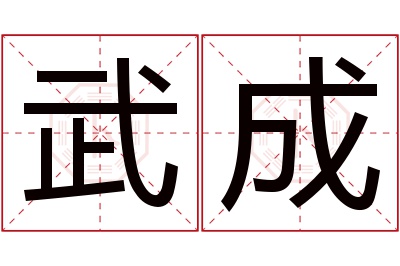 武成名字寓意