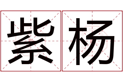 紫杨名字寓意