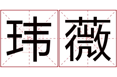 玮薇名字寓意