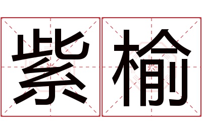 紫榆名字寓意