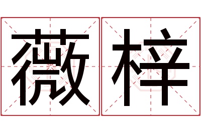 薇梓名字寓意