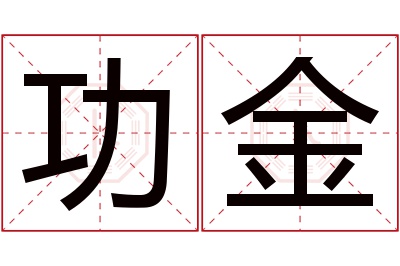 功金名字寓意