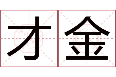 才金名字寓意