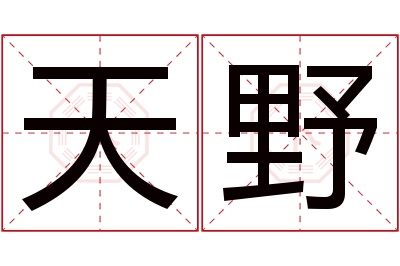 天野名字寓意