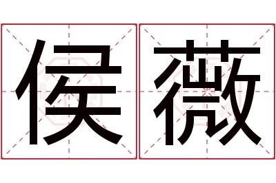 侯薇名字寓意