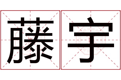 藤宇名字寓意